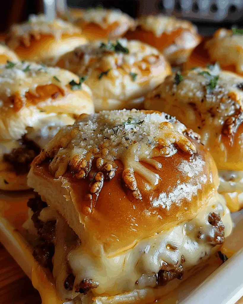Garlic Parmesan Cheeseburger Bombs