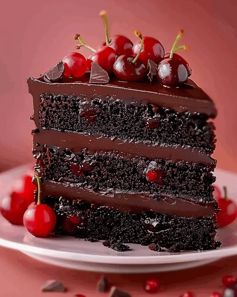 Luxurious Black Forest Cake – A Dreamy Chocolate & Cherry Delight!