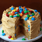 M&M's Peanut Butter Cake with Peanut Butter Frosting