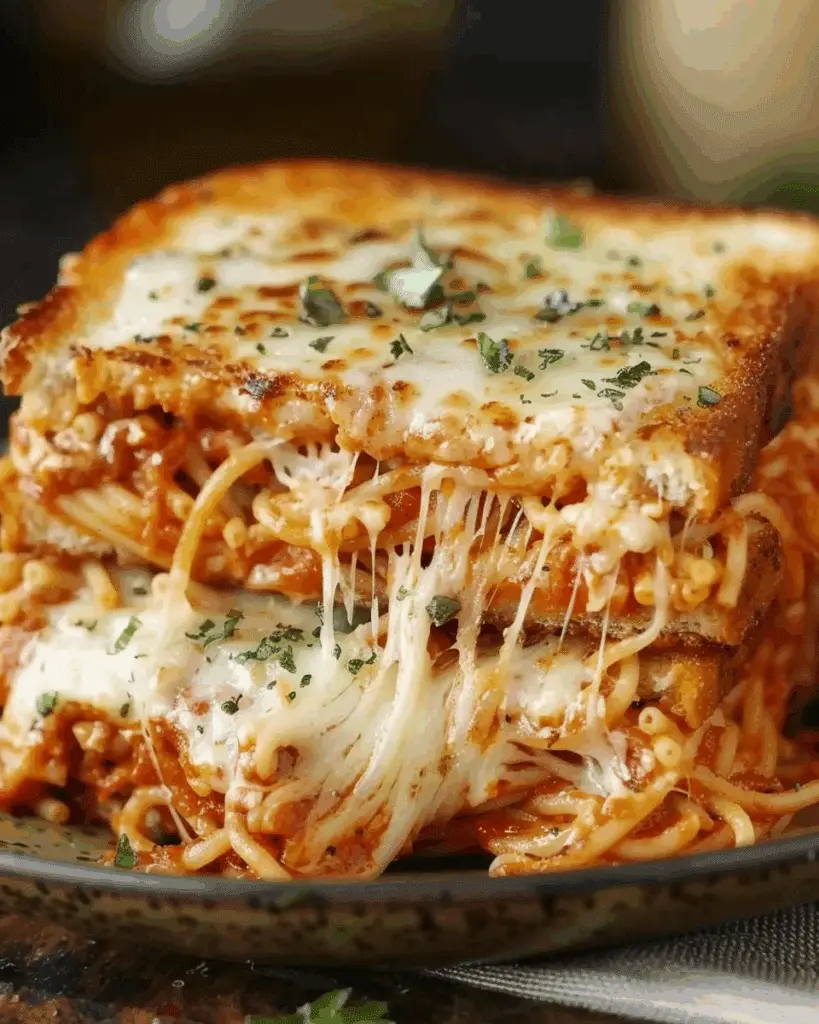 Spaghetti Grilled Cheese