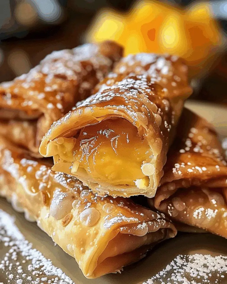 Peach Cobbler Cheesecake Egg Rolls