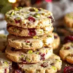 Cranberry Pistachio Shortbread Cookies Recipe