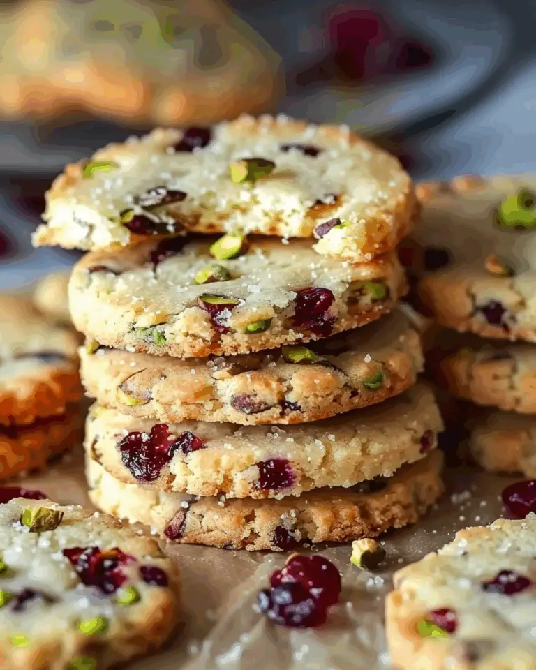 Cranberry Pistachio Shortbread Cookies Recipe