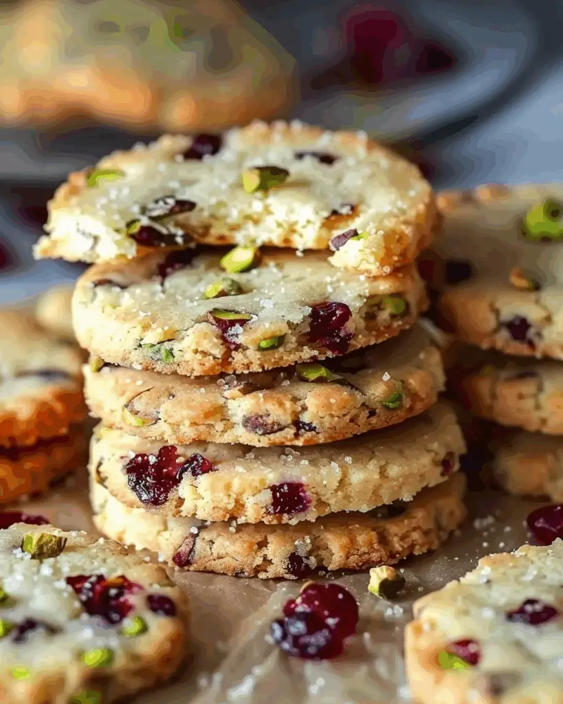 Cranberry Pistachio Shortbread Cookies Recipe