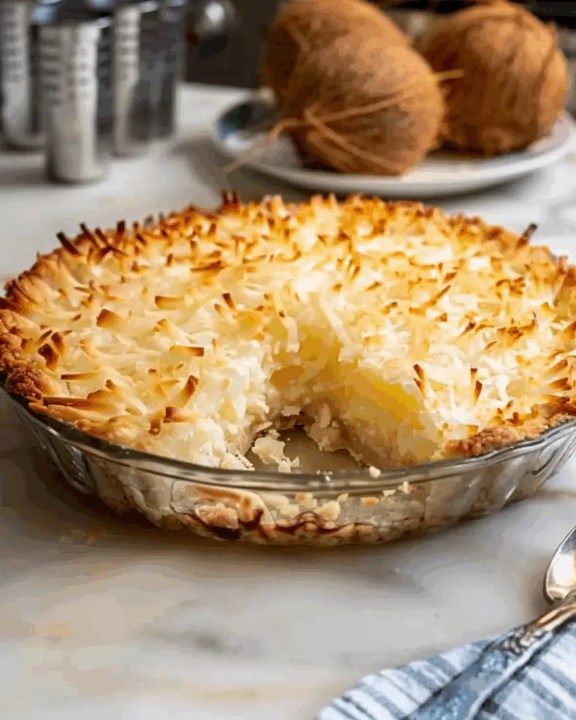 Crustless Coconut Pie