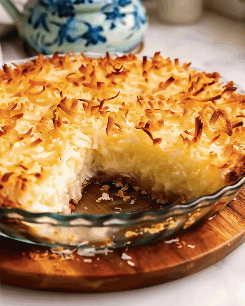 Crustless Coconut Pie