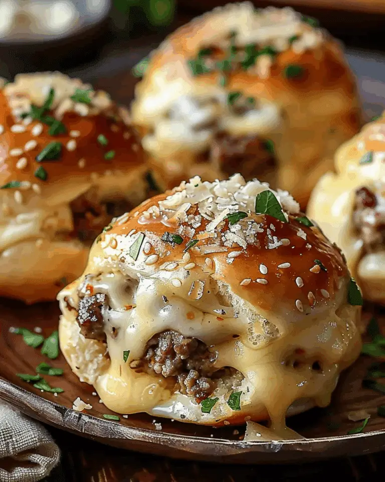 Garlic Parmesan Cheeseburger Bombs