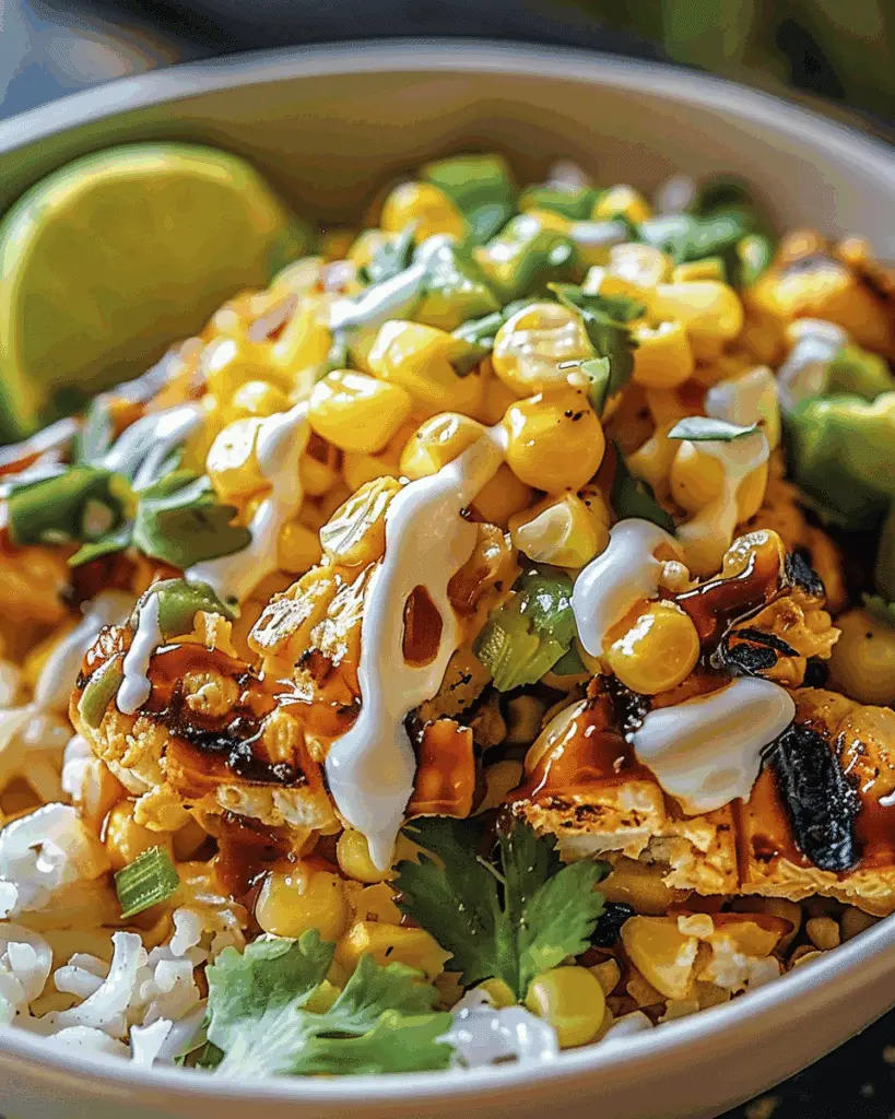 Street Corn Chicken Rice Bowl