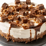 No-Bake Snickers Cheesecake