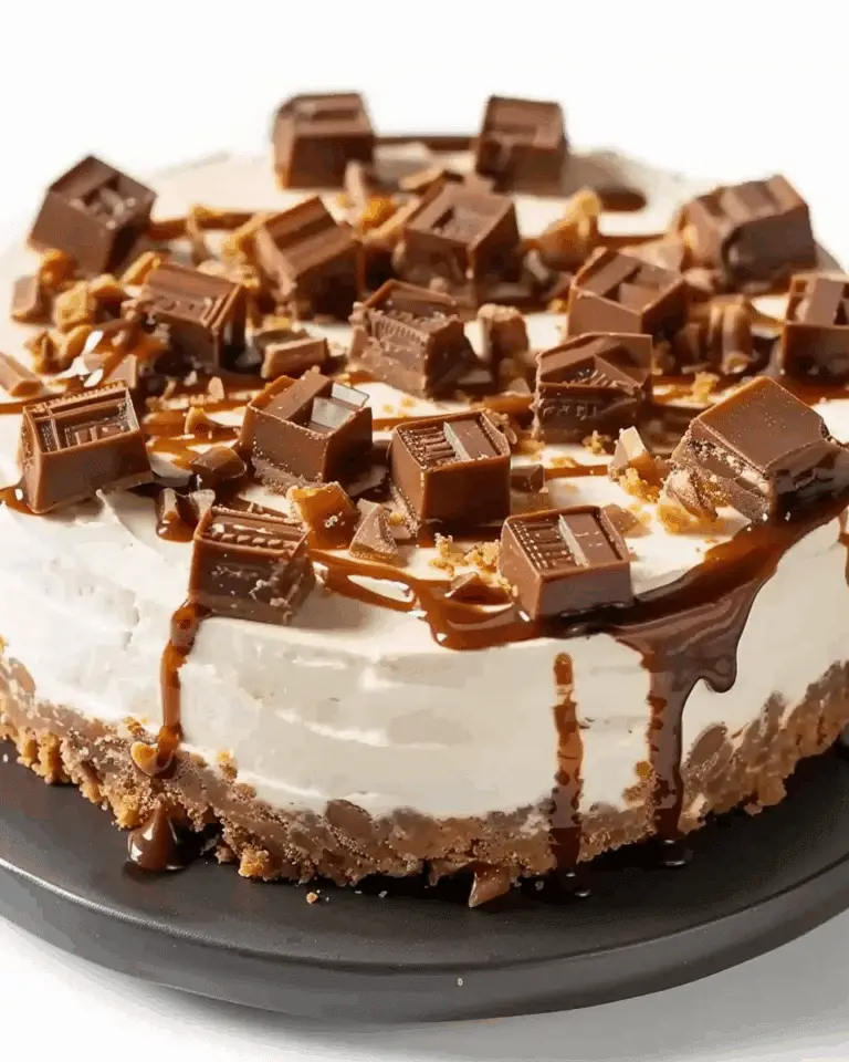 No-Bake Snickers Cheesecake
