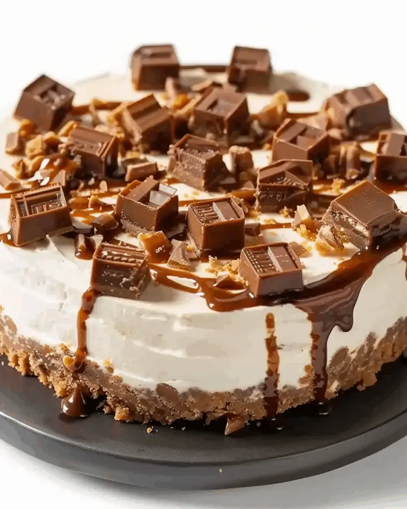 No-Bake Snickers Cheesecake