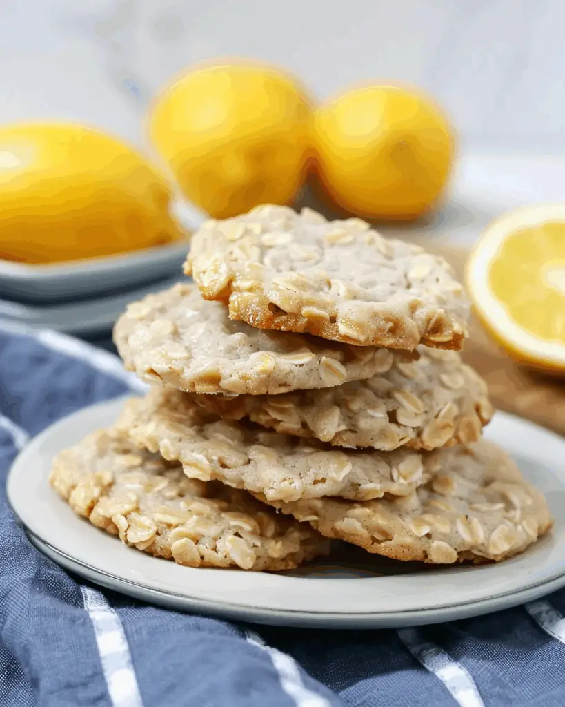 Soft Lemon Oatmeal Cookies