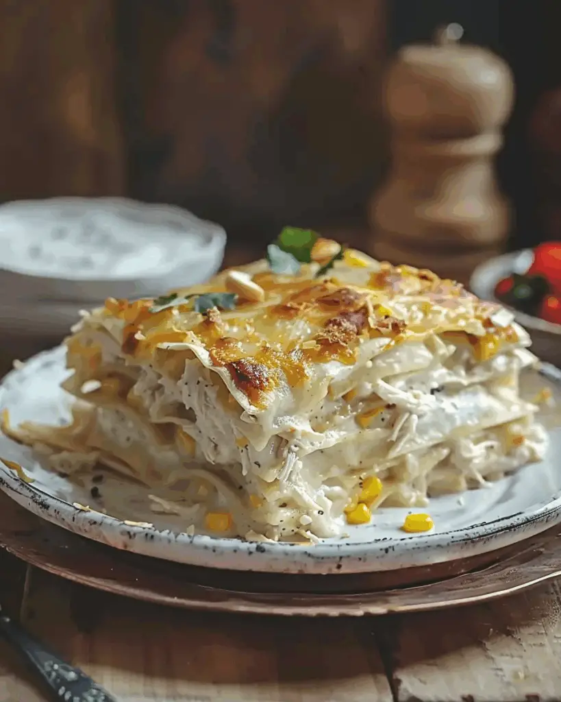 White Chicken Enchilada Casserole