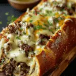 Cheesesteak-Stuffed Garlic Bread Loaf