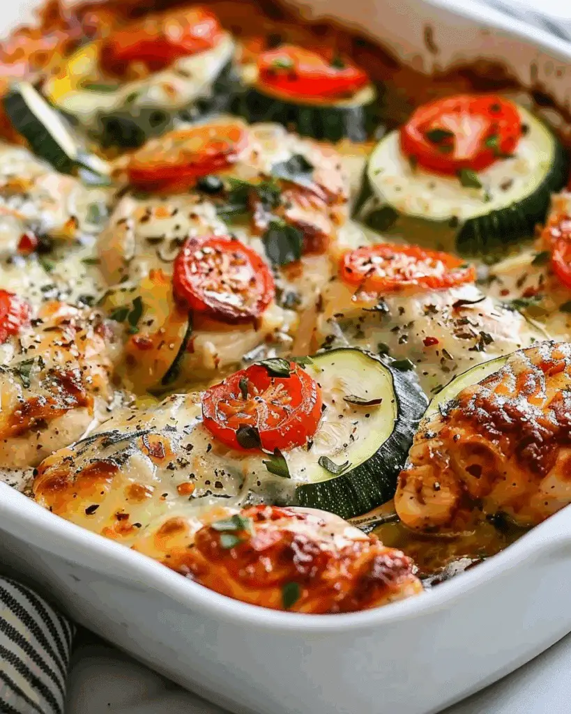Mediterranean Chicken Zucchini Bake Recipe