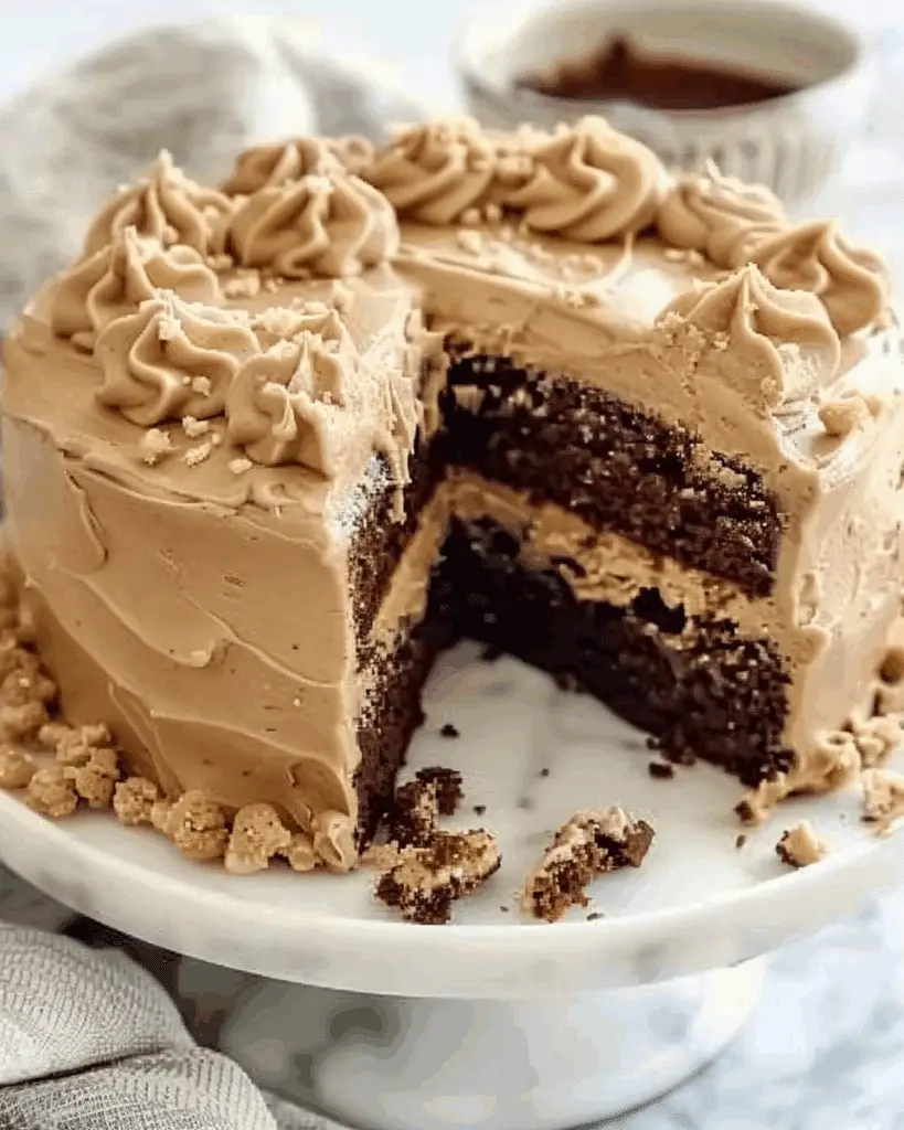 Peanut Butter Cake with Peanut Butter Frosting