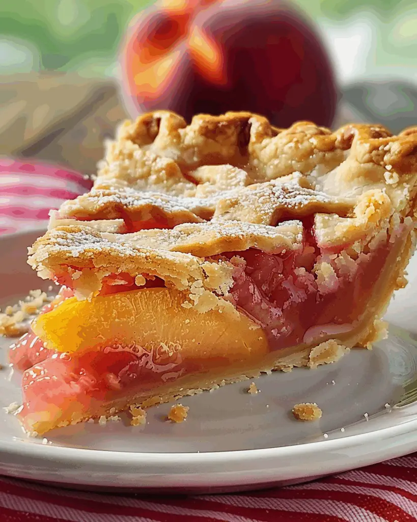 The Best Peach Rhubarb Pie Recipe – A Sweet & Tangy Summer Delight