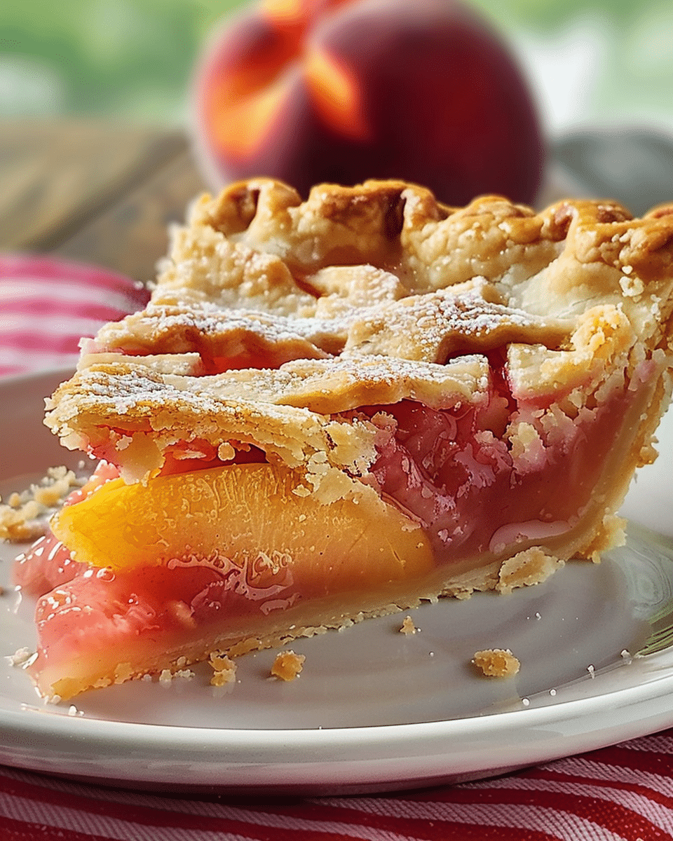 The Best Peach Rhubarb Pie Recipe – A Sweet & Tangy Summer Delight