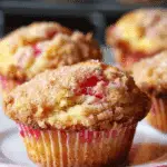 Rhubarb Muffins with Cinnamon Sugar Topping