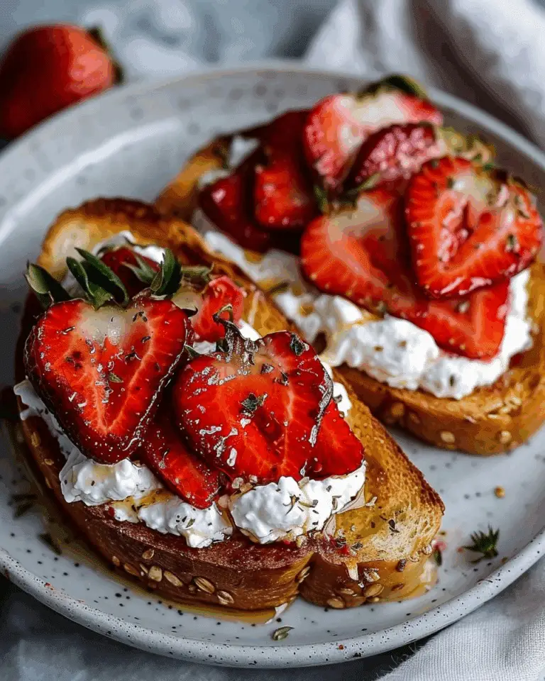Roasted Strawberry Whipped Ricotta Toast