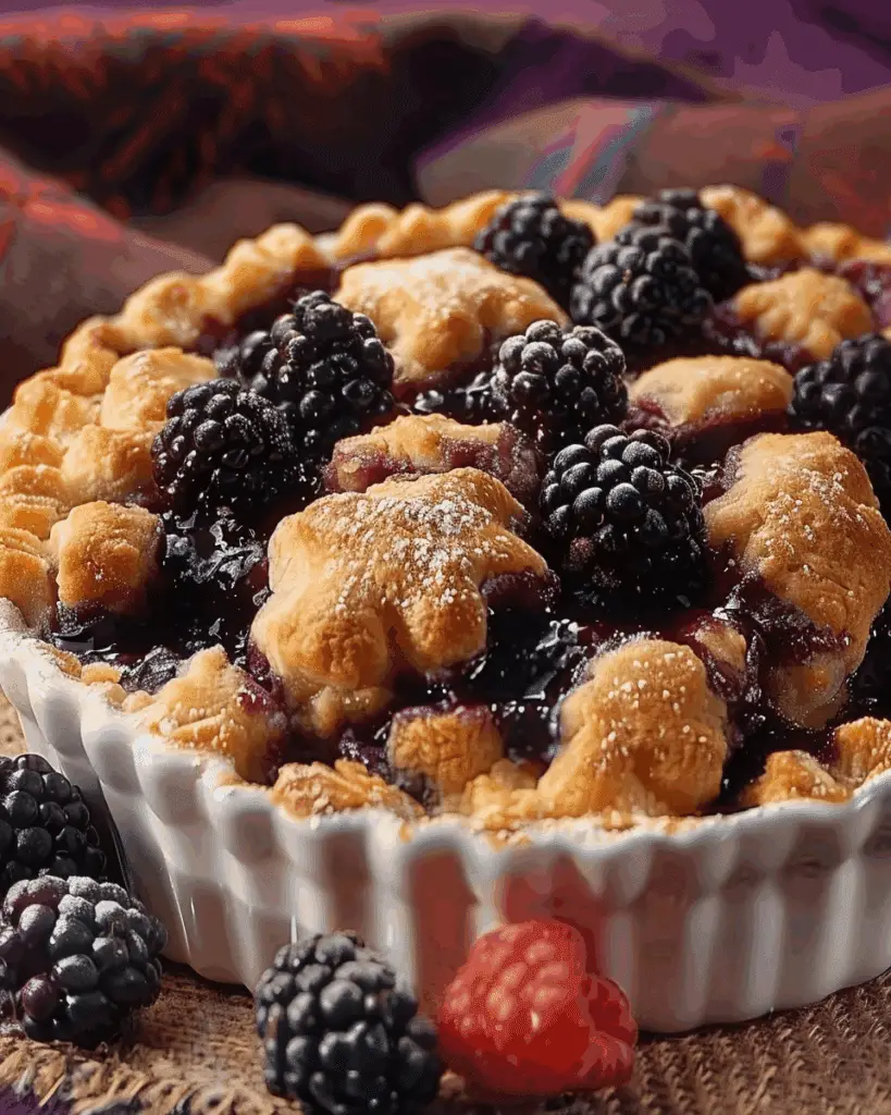 Warm & Sweet Blackberry Cobbler