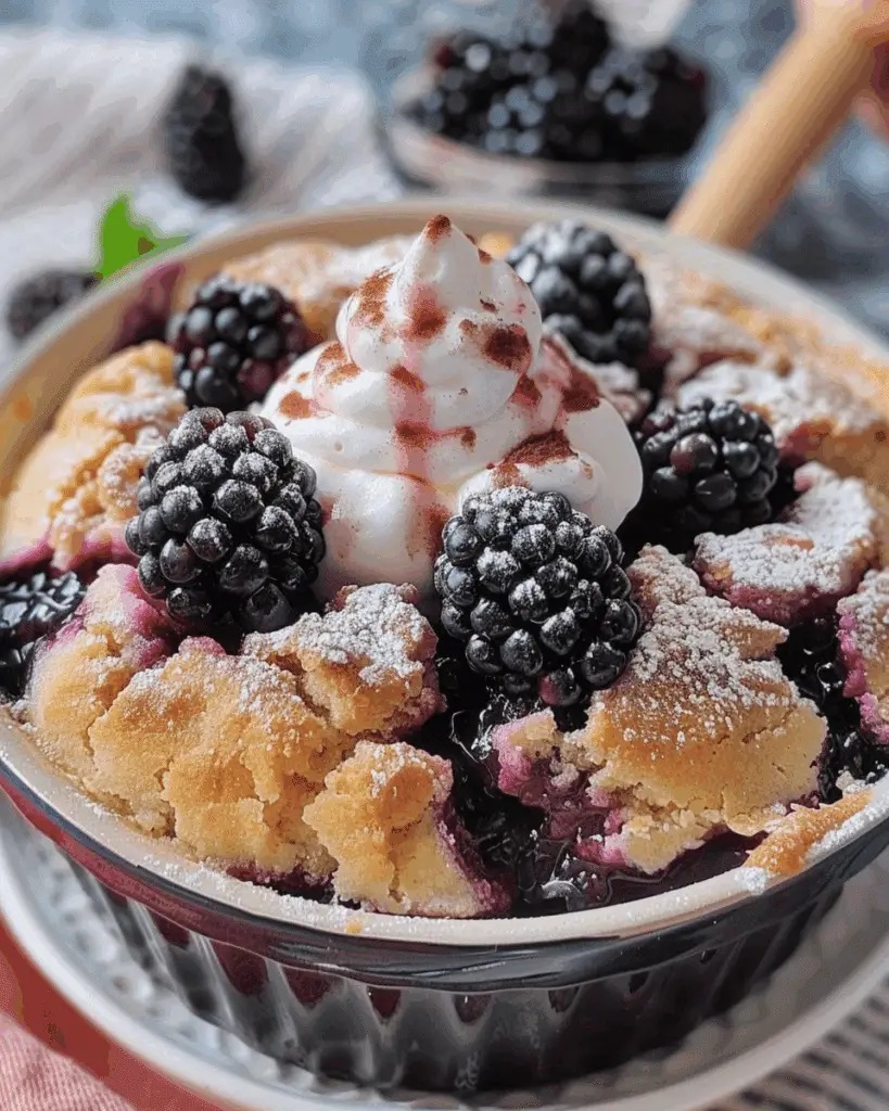 Warm & Sweet Blackberry Cobbler