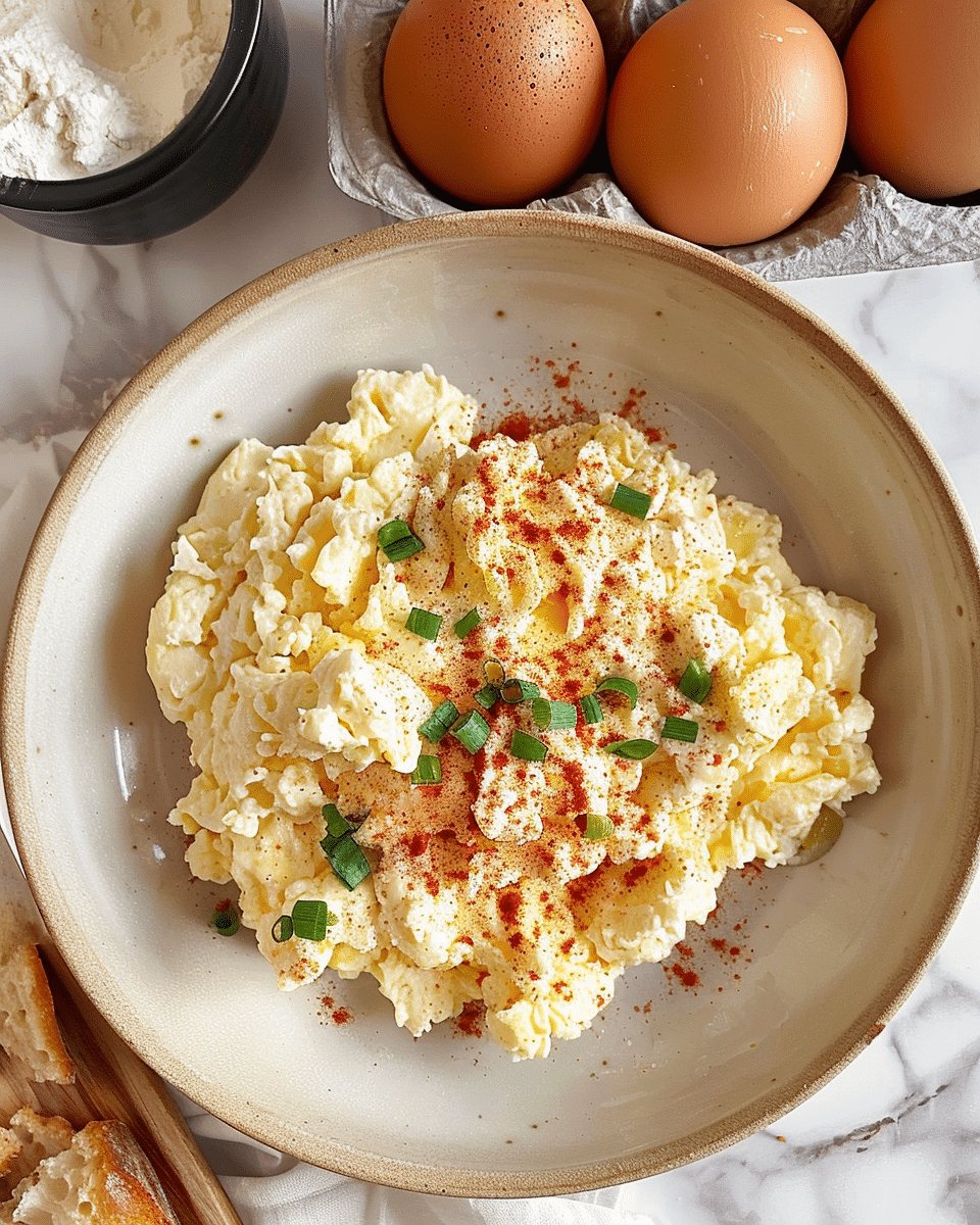 Creamy Cottage Cheese Scrambled Eggs Recipe | Evelyn's Cooking