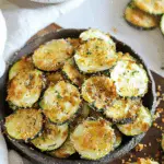 Crispy Baked Zucchini Chips with Greek Yogurt Ranch