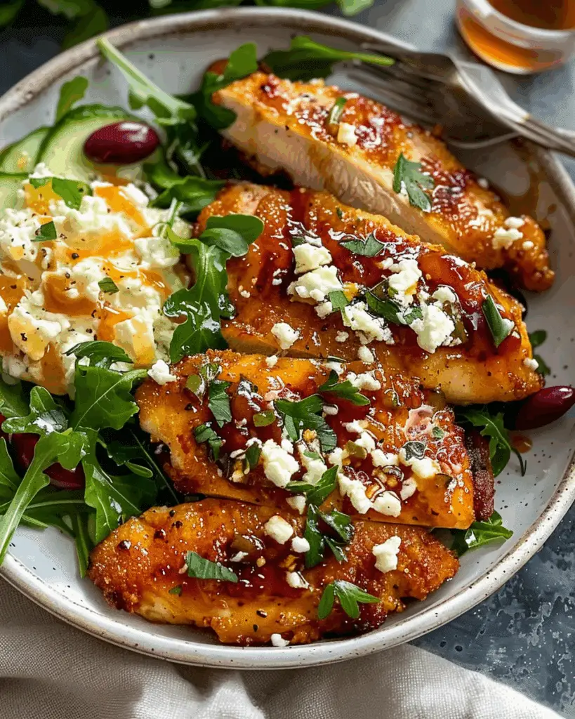 Crispy Hot Honey Feta Chicken