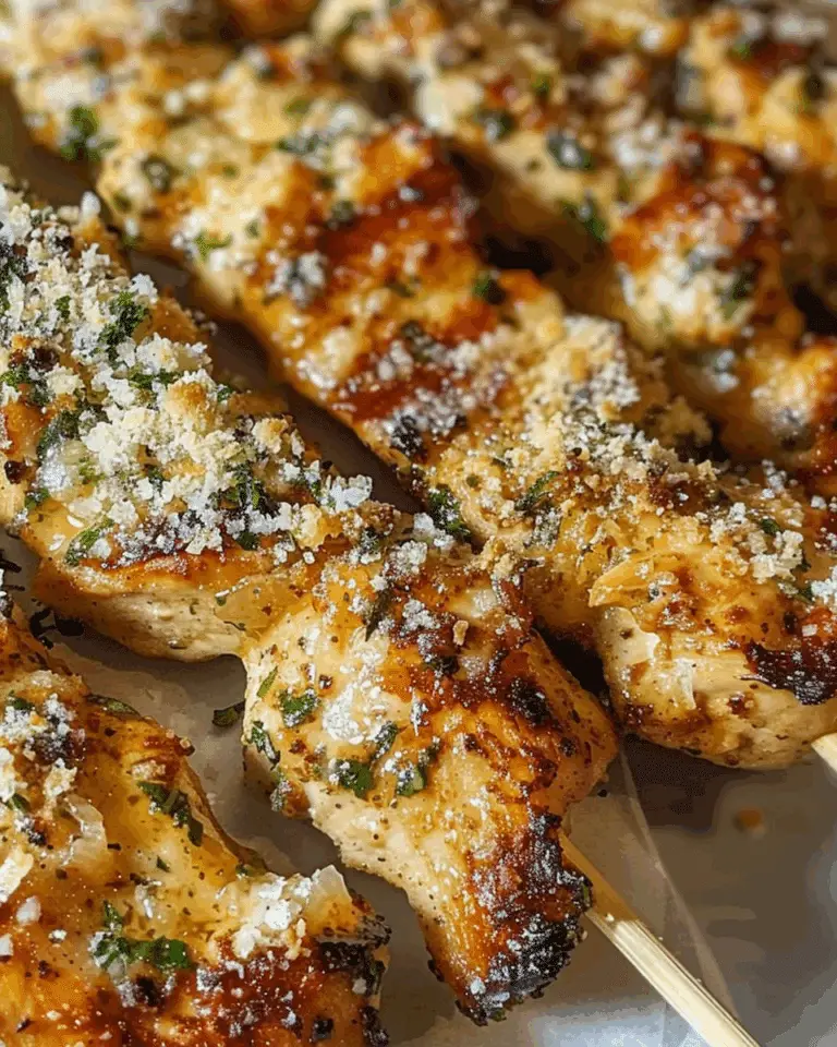 Ranch Garlic Parmesan Chicken Skewers