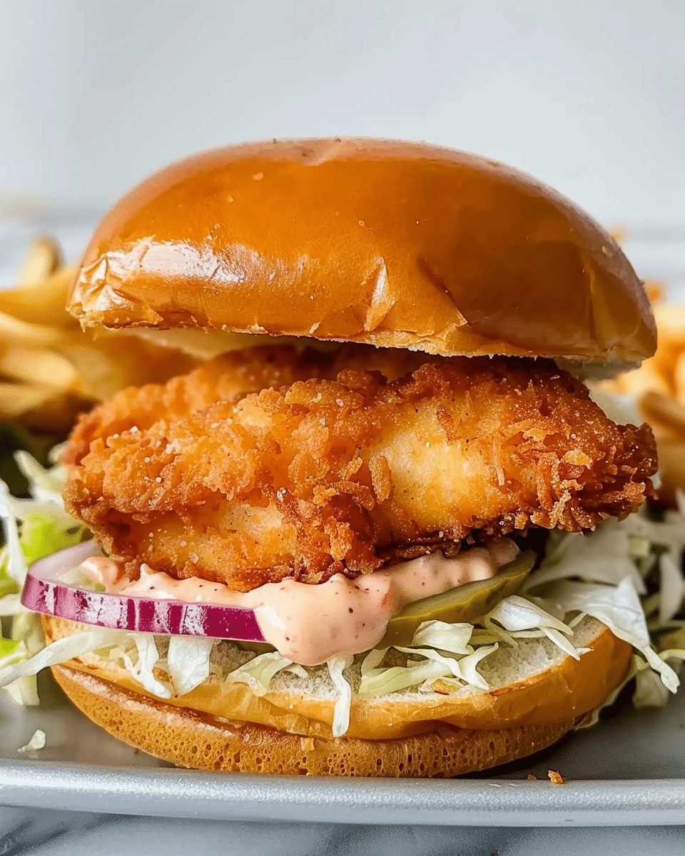 Crispy Fried Cod Fish Sandwich