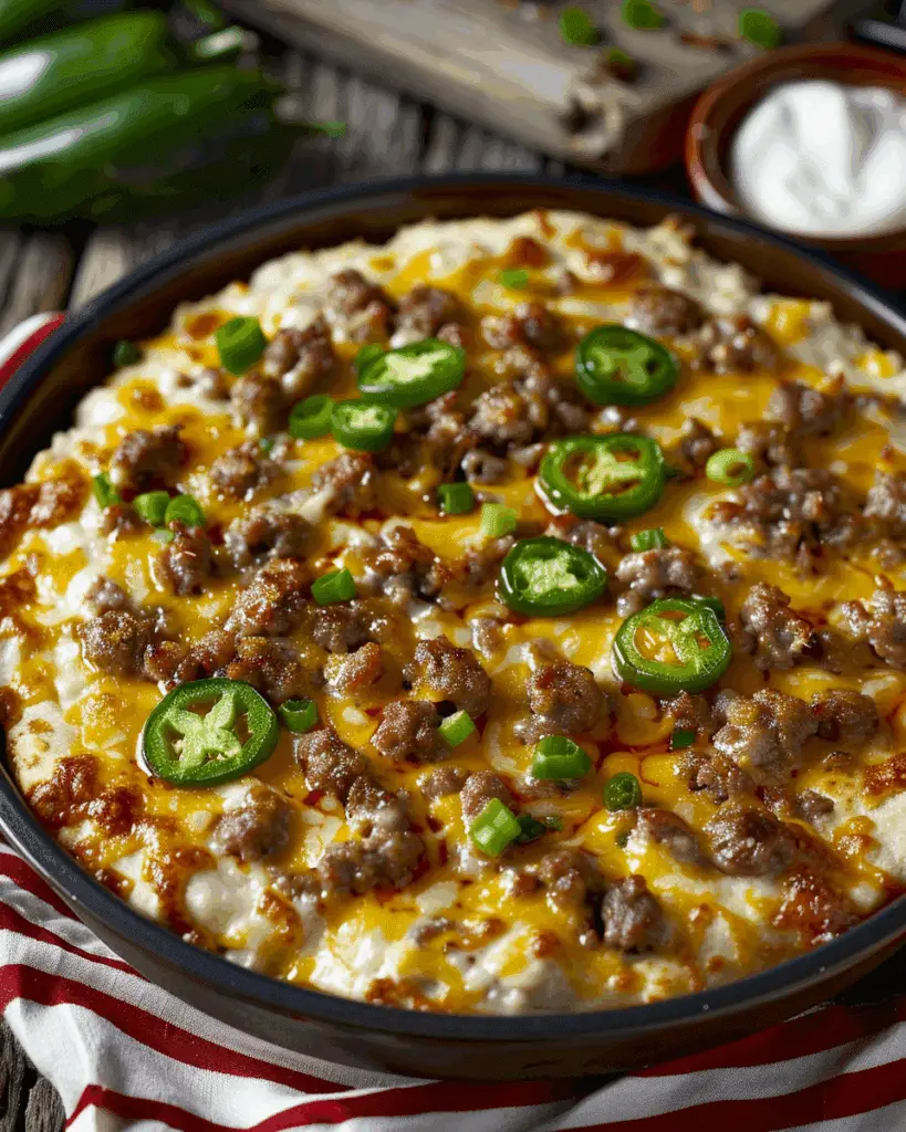 Sausage Jalapeño Popper Dip