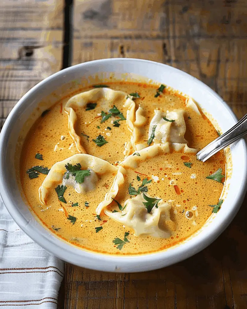 Thai Coconut Curry Dumpling Soup