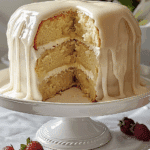 Vanilla Buttermilk Pound Cake with Cream Cheese Glaze