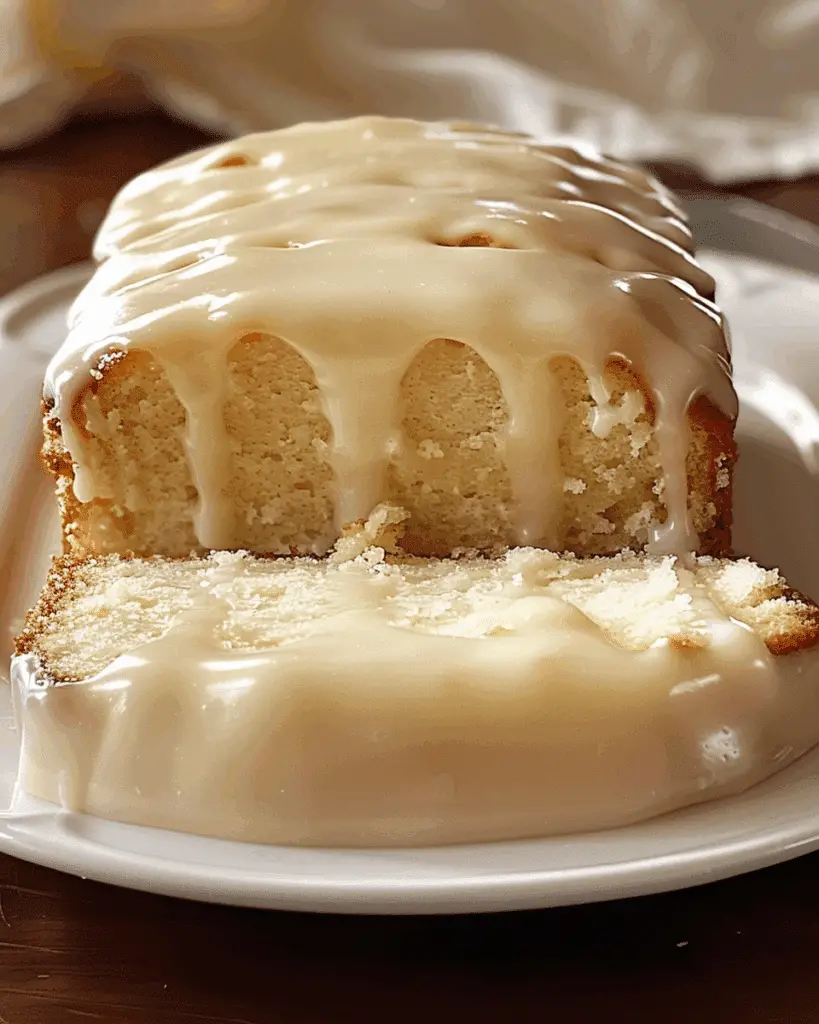 Vanilla Buttermilk Pound Cake with Cream Cheese Glaze