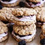 Blackberry Cream Oatmeal Sandwich Cookies