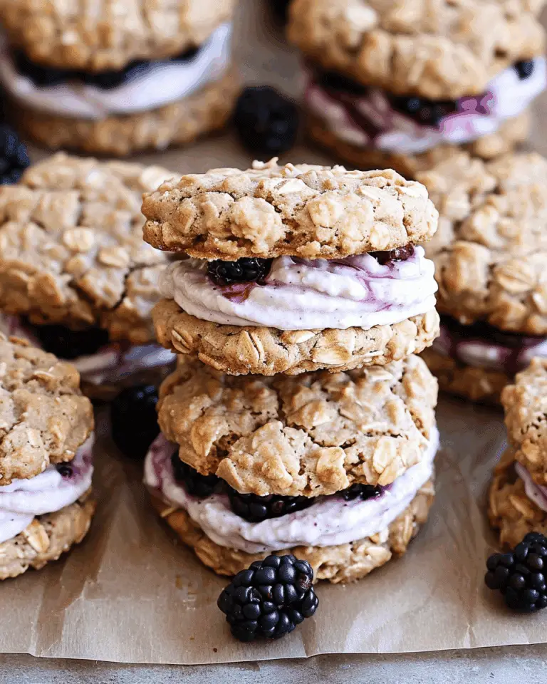 Blackberry Cream Oatmeal Sandwich Cookies
