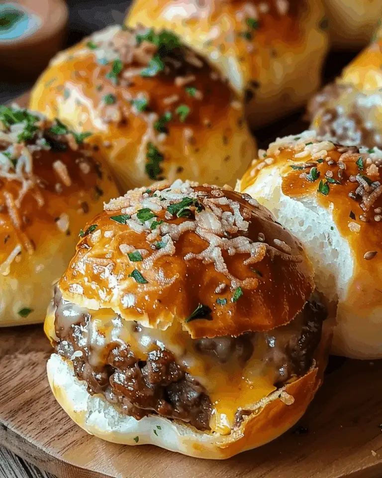 Garlic Parmesan Cheeseburger Bombs