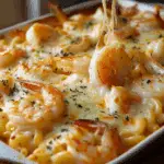 Cheesy Baked Shrimp Pasta