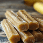 Homemade Banana and Peanut Butter Chew Sticks for Dogs