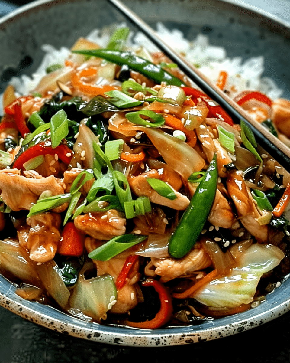 Chinese Chicken Cabbage Stir-Fry