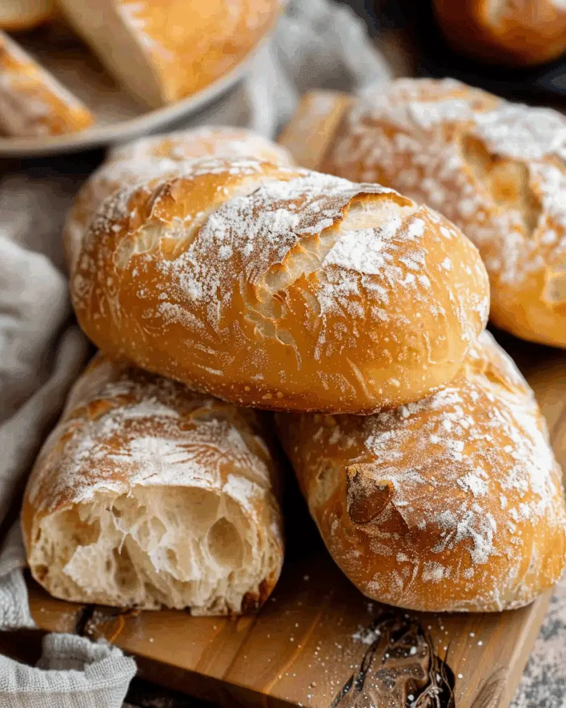 Easy Small Batch Ciabatta Rolls