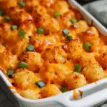 Buffalo Chicken Tater Tot Casserole