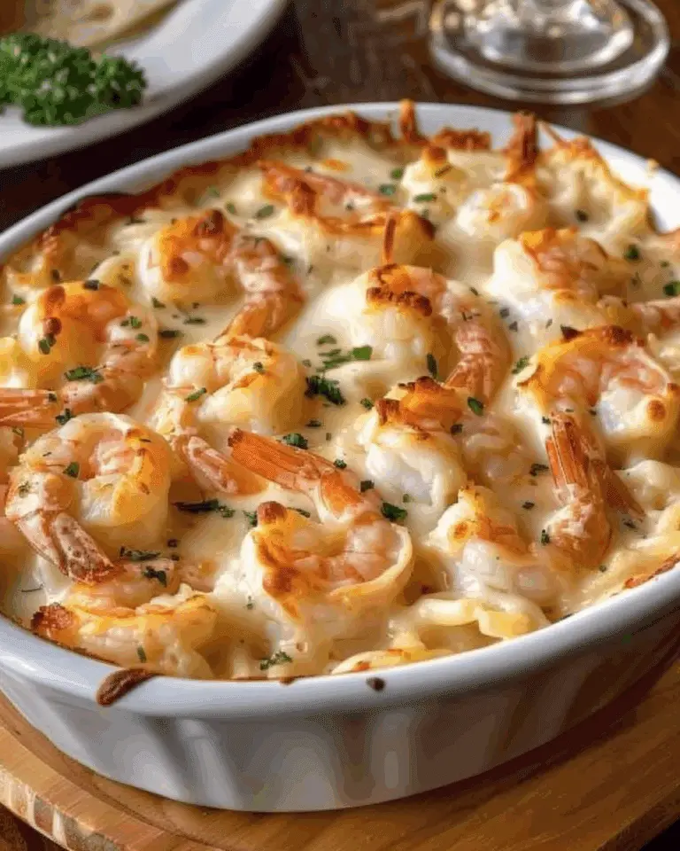 Shrimp & Crab Alfredo Bake
