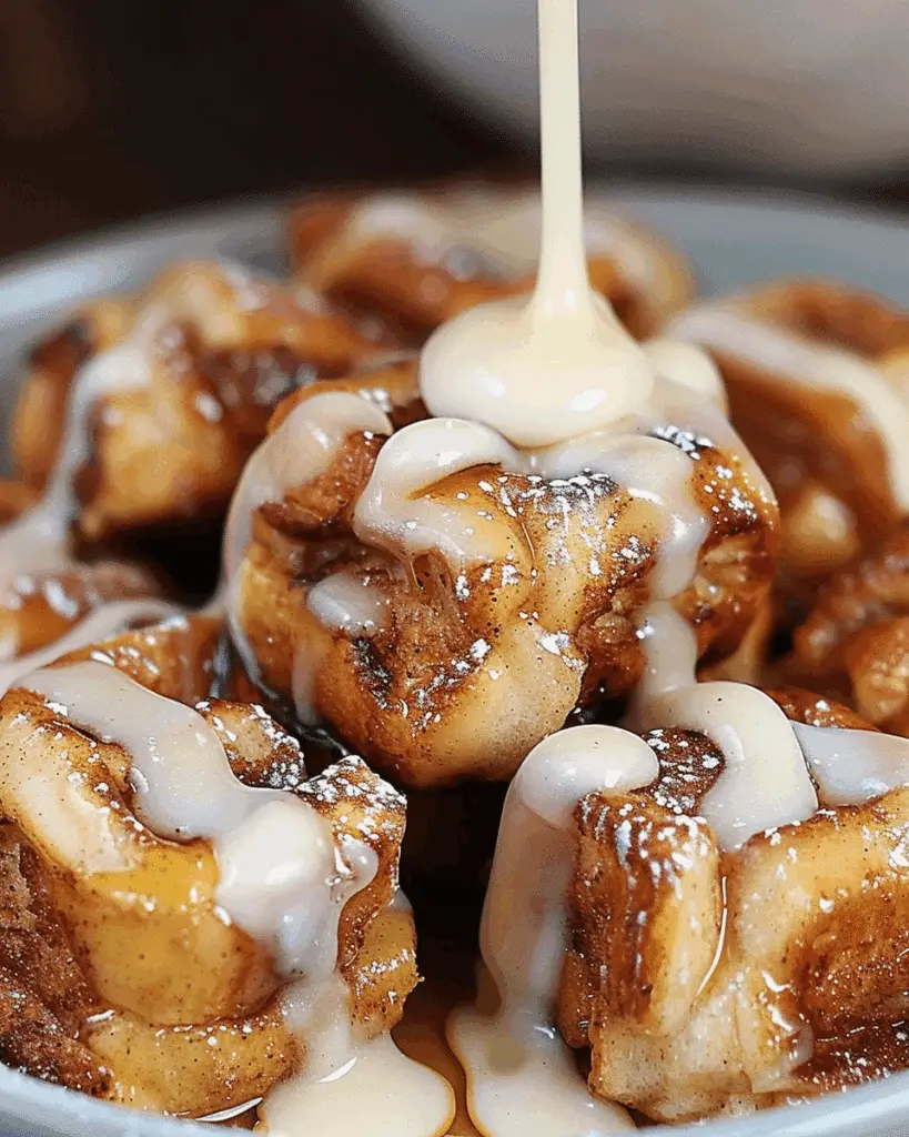 Cinnamon Roll French Toast Bites