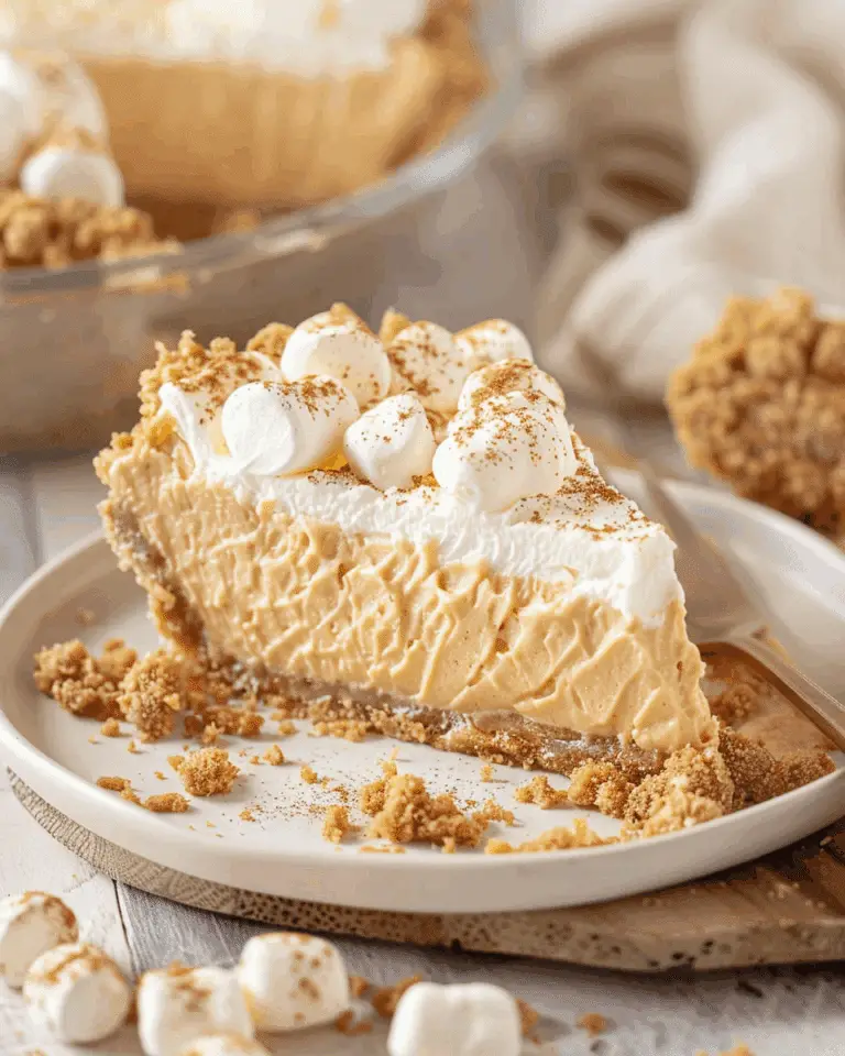No Bake Marshmallow Pumpkin Pie