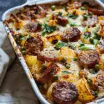 Sausage and Potato Casserole with Spring Veggies