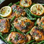 Lemon Garlic Butter Chicken and Green Beans Skillet