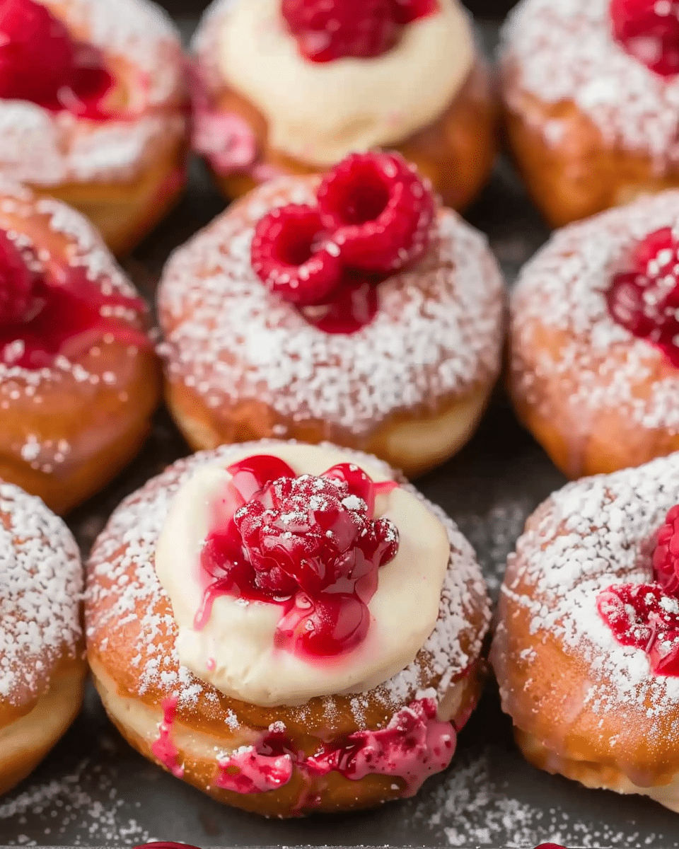 Raspberry Cheesecake Donuts