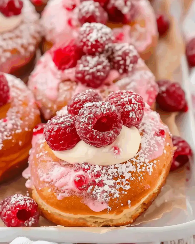 Raspberry Cheesecake Donuts